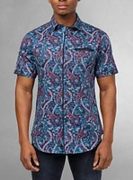 Men's casual short sleeve stretch shirt