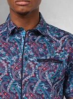 Men's casual short sleeve stretch shirt