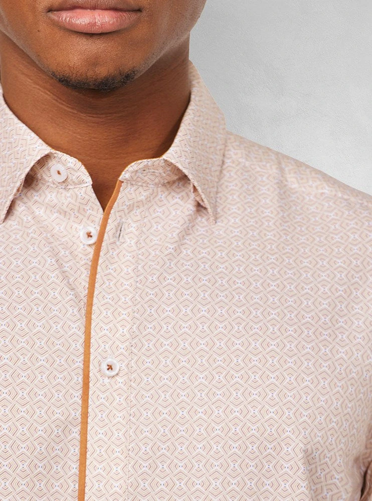 Men's casual short sleeve stretch shirt