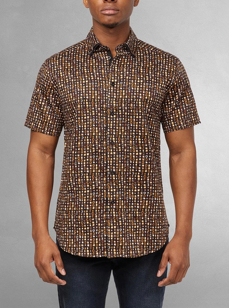 Men's casual short sleeve stretch shirt