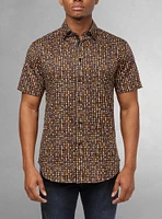 Men's casual short sleeve stretch shirt