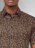 Men's casual short sleeve stretch shirt