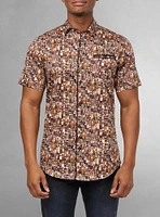 Men's casual short sleeve stretch shirt