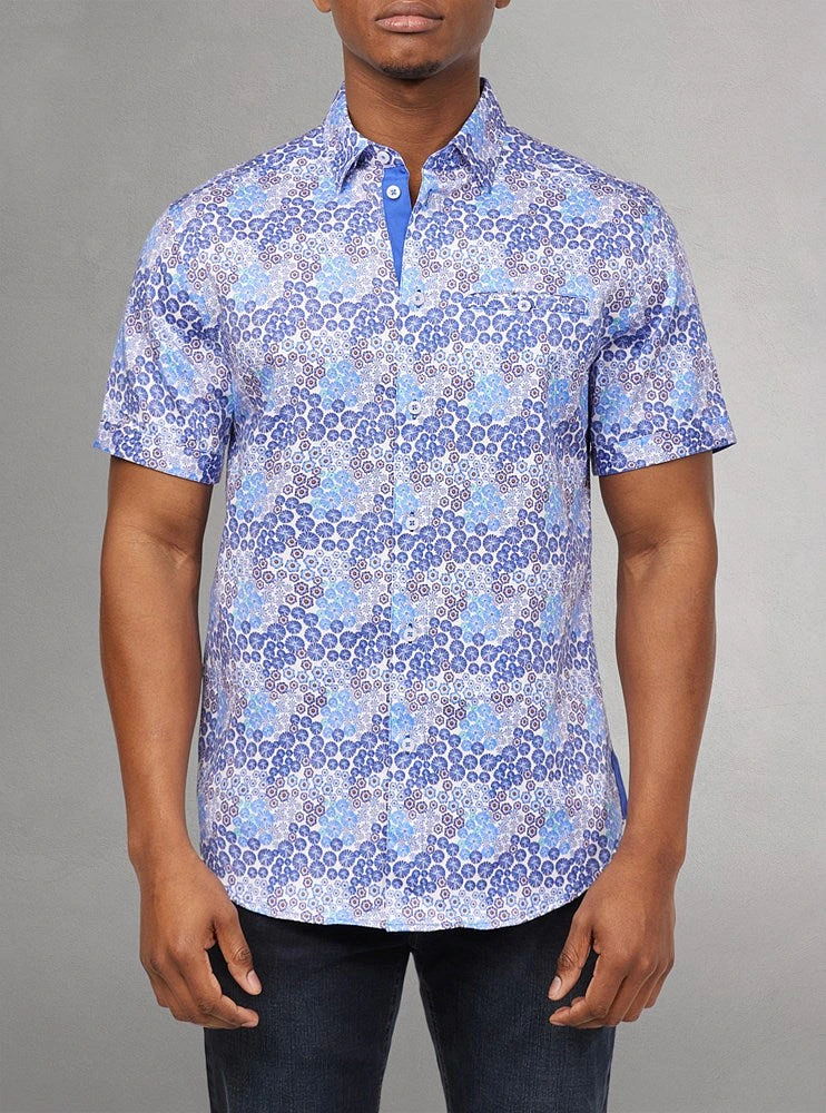 Men's casual short sleeve stretch shirt