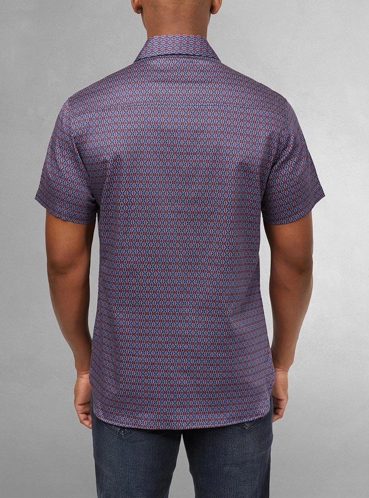 Men's casual short sleeve stretch shirt