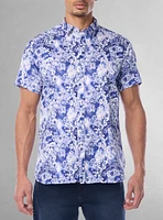 Men's casual short sleeve stretch shirt