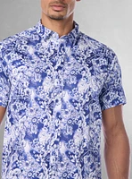 Men's casual short sleeve stretch shirt