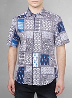 Men's casual short sleeve stretch shirt