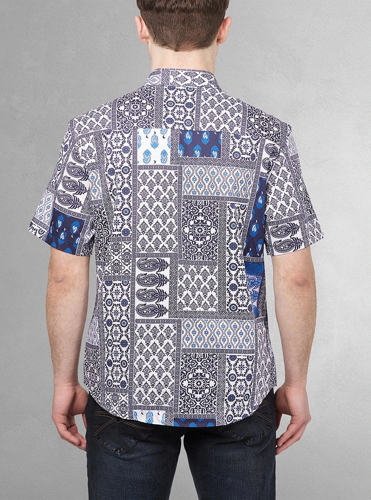 Men's casual short sleeve stretch shirt