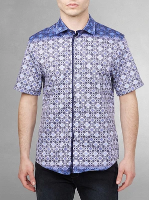 Men's casual short sleeve stretch shirt