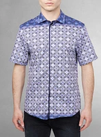 Men's casual short sleeve stretch shirt