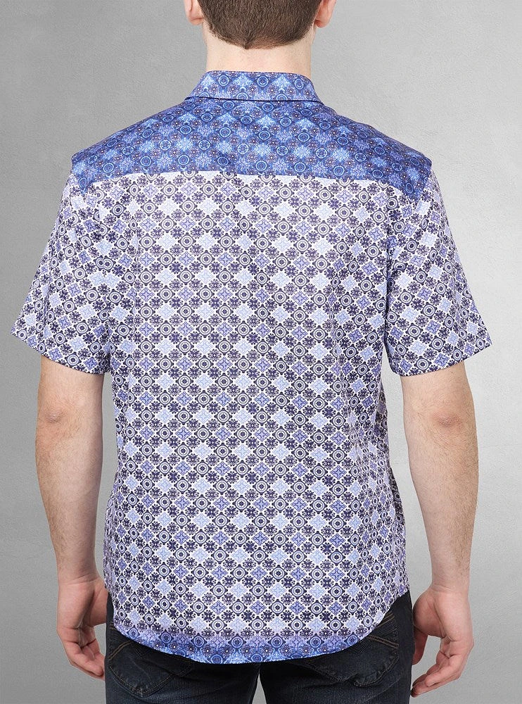 Men's casual short sleeve stretch shirt