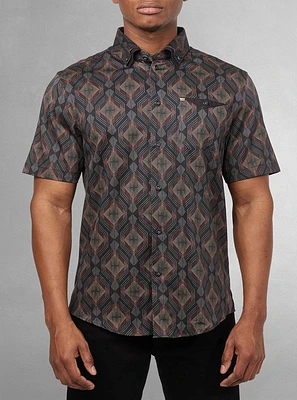 Men's casual short sleeve stretch shirt