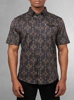 Men's casual short sleeve stretch shirt