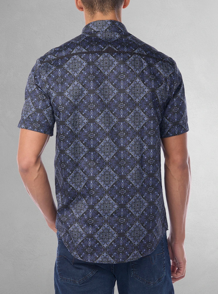 Men's casual short sleeve shirt