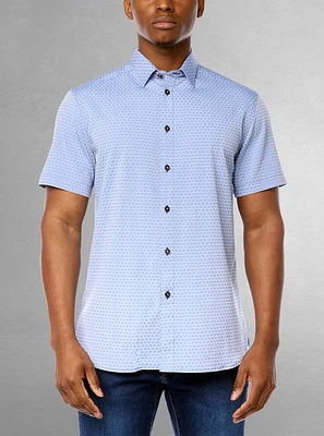 Men's casual short sleeve stretch shirt