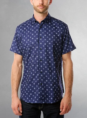 Chemise décontractée à manches courtes pour hommes