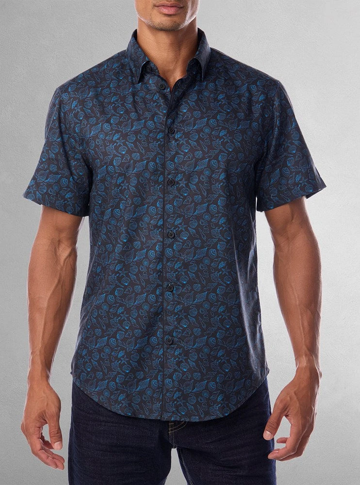 Men's casual short sleeve stretch shirt