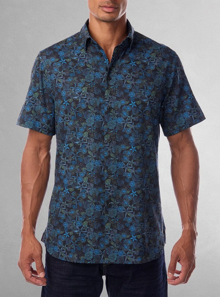 Men's casual short sleeve stretch shirt