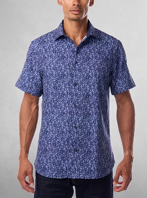 Men's casual short sleeve stretch shirt
