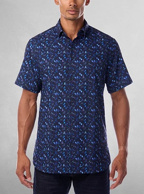 Men's casual short sleeve stretch shirt