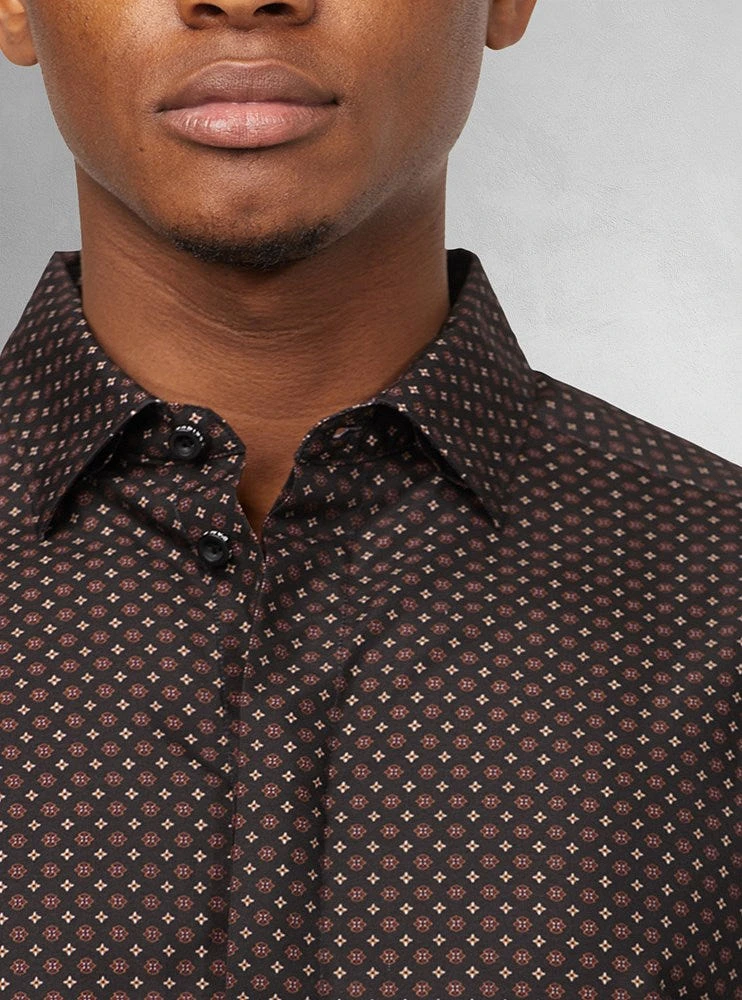 Men's casual long sleeve graduation shirt