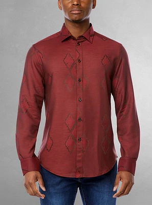 Men's casual long sleeve graduation shirt