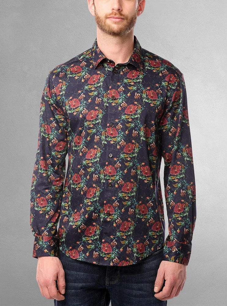 Men's casual long sleeve stretch shirt