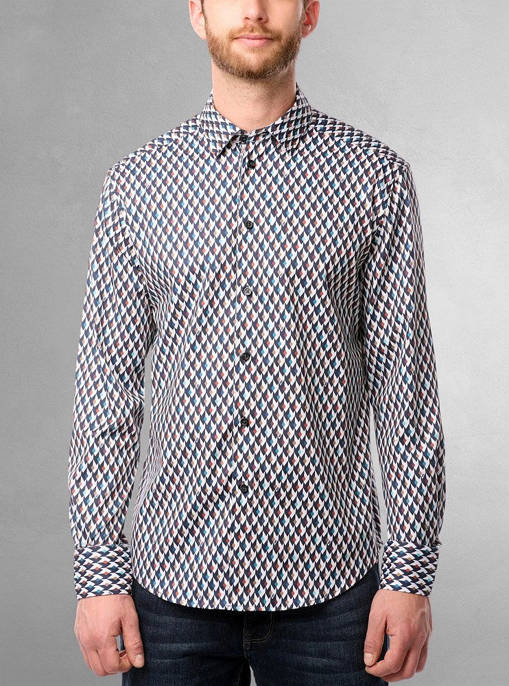 Men's casual long sleeve stretch shirt
