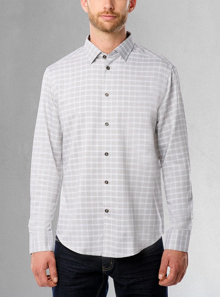 Men's casual long sleeve stretch shirt