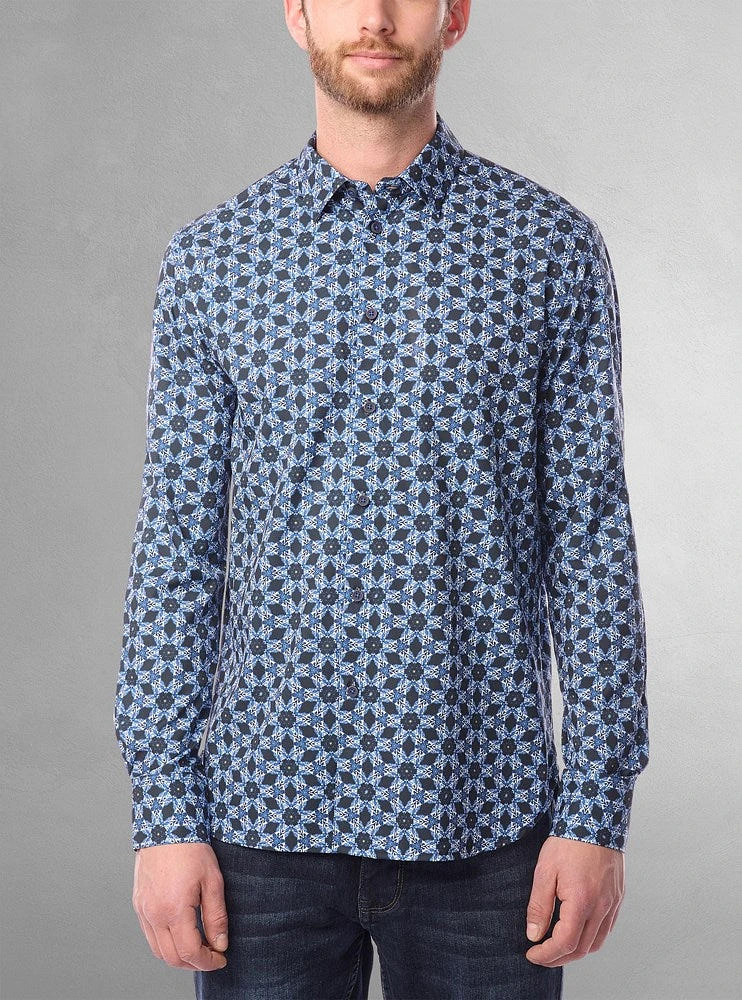Men's casual long sleeve stretch shirt