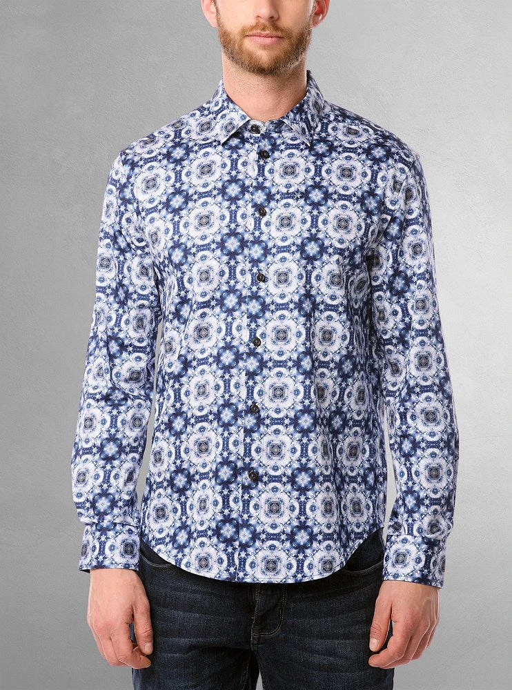Men's casual long sleeve stretch shirt