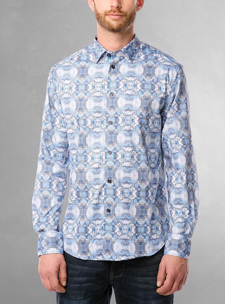 Men's casual long sleeve stretch shirt