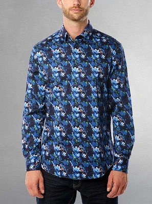 Men's casual long sleeve graduation shirt
