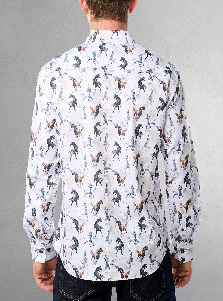 Chemise décontractée à manches longues pour hommes
