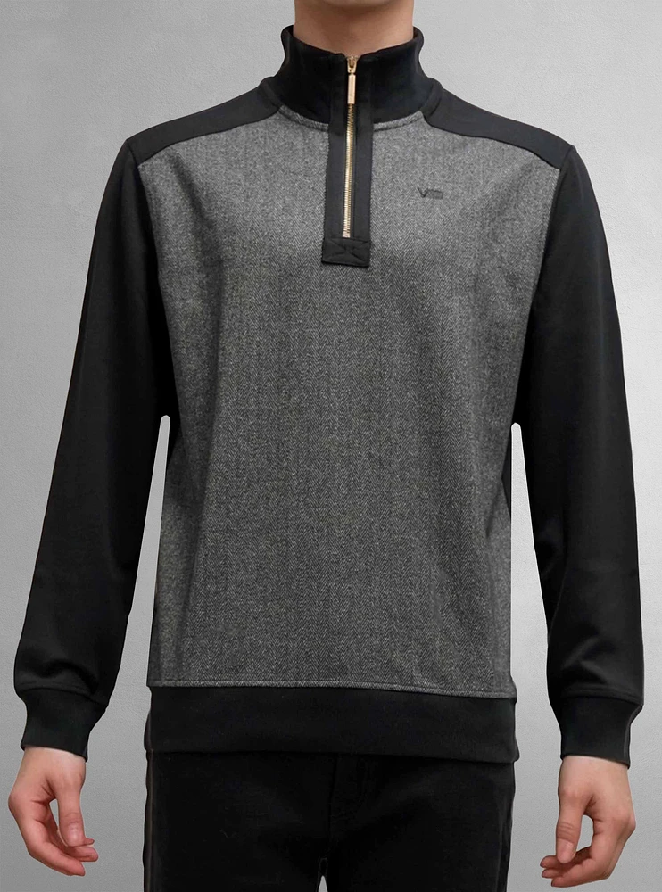 Men's mock zip top