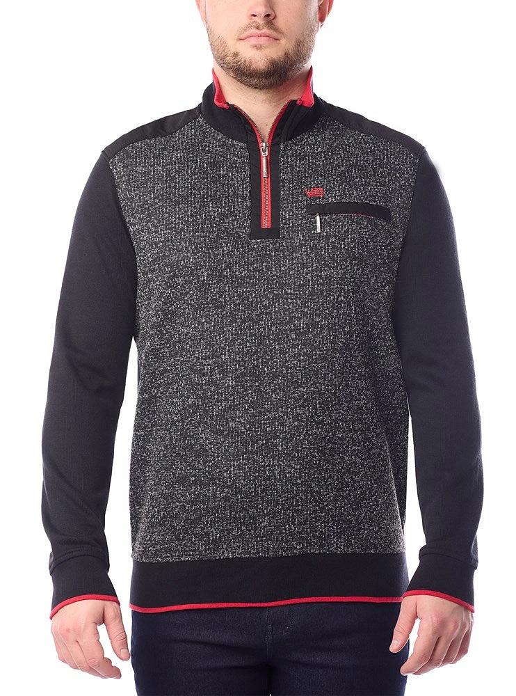 Men's mock zip top