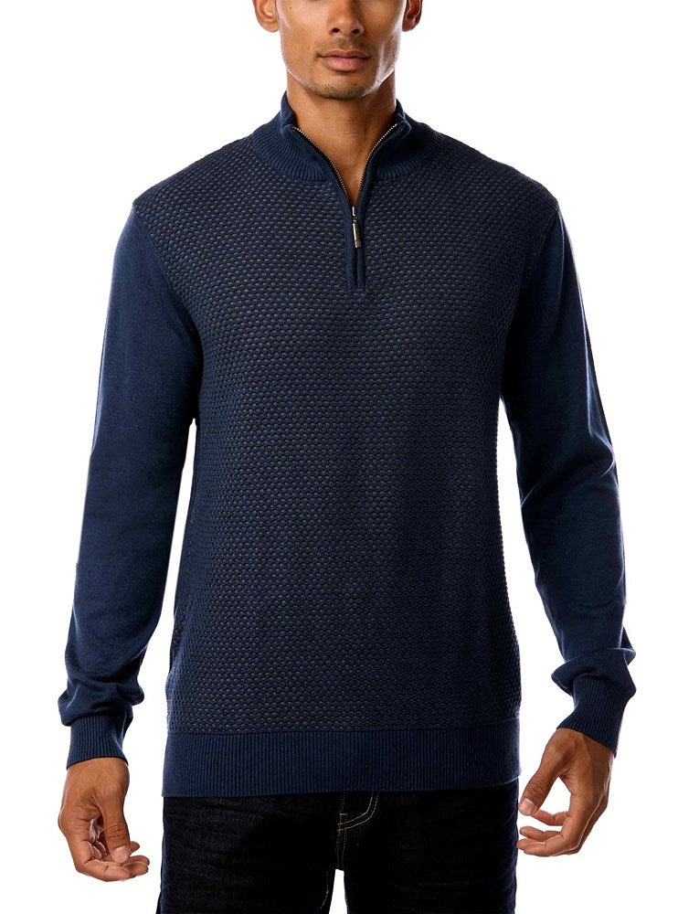 Men's mock zip sweater