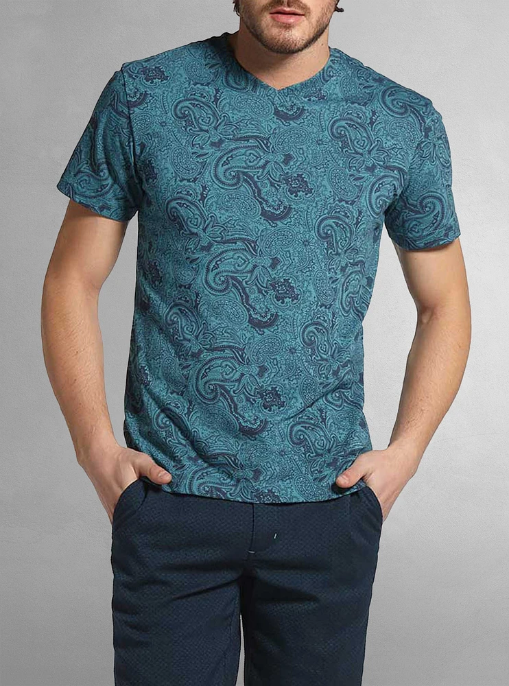 Men's v neck short sleeve t-shirt