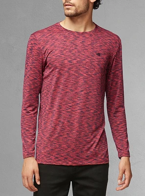T-shirt manches longues à col ras du cou pour hommes