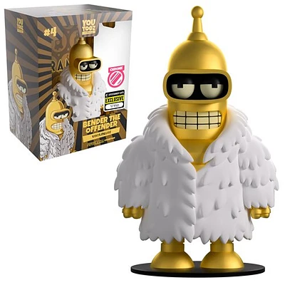YouTooz: Futurama - Bender The Offender Vinyl Figure (Chrome) #4 [Limited 750pcs - Entertainment Earth Exclusive]