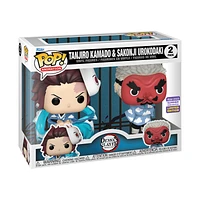 FUNKO POP! ANIME DEMON SLAYER TANJIRO KAMADO & SAKONJI UROKODAKI 2-PACK [2023 SDCC SHARED EXCLUSIVE] *PREORDER*