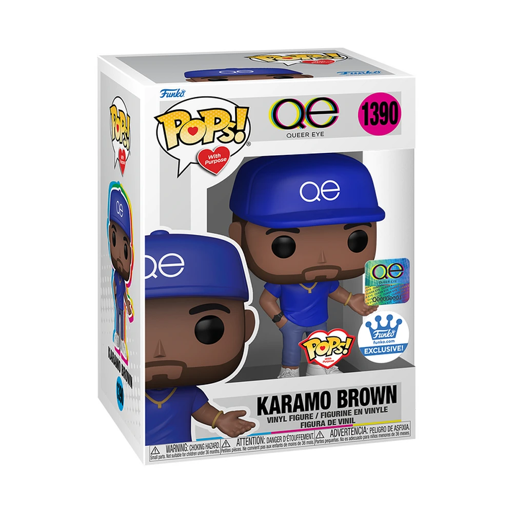 Funko Pop! QUEER EYE KARAMO BROWN #1390 with PURPOSE [FUNKO SHOP EXCLUSIVE] *PREORDER*