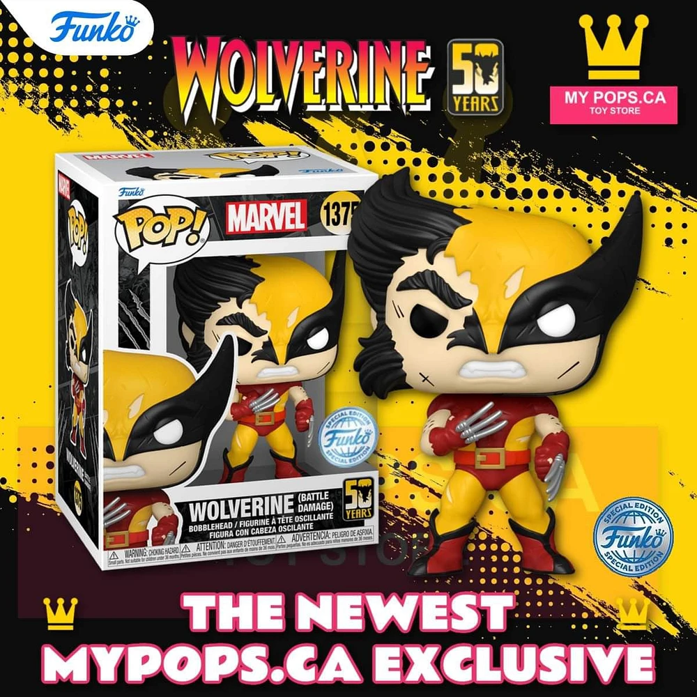 Funko Pop! Marvel - Wolverine (Battle Damage Torn Suit) #1375 [MyPops Exclusive]
