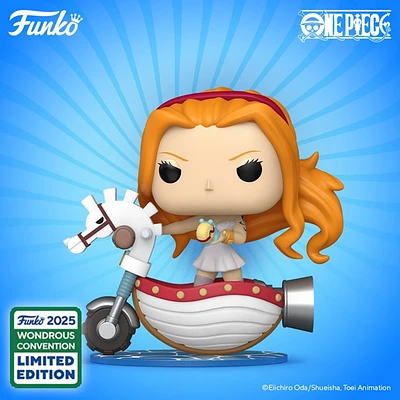 Funko Pop! Anime: One Piece - Nami with White Hobby Horse (Rides) #128 [2025 Wondrous Convention Exclusive]