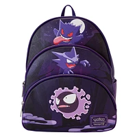 LOUNGEFLY POKEMON GENGAR EVOLUTION TRIPLE POCKET Cosplay Mini-Backpack