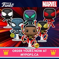 Funko Pop! Marvel: Spider-Man - Symbiote / Fear Itself Miles Morales Iron Spider Scarlet Kaine Chasm