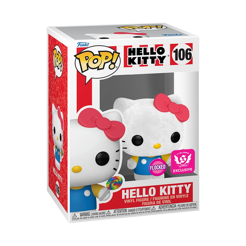 Funko Pop! Sanrio - Hello Kitty with Lollipop (Flocked) #106 [It's Sugar Exclusive] *PREORDER*
