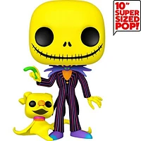 FUNKO POP! DISNEY The Nightmare Before Christmas JACK SKELLINGTON WITH ZERO 10-INCH JUMBO Blacklight #809 *PREORDER*