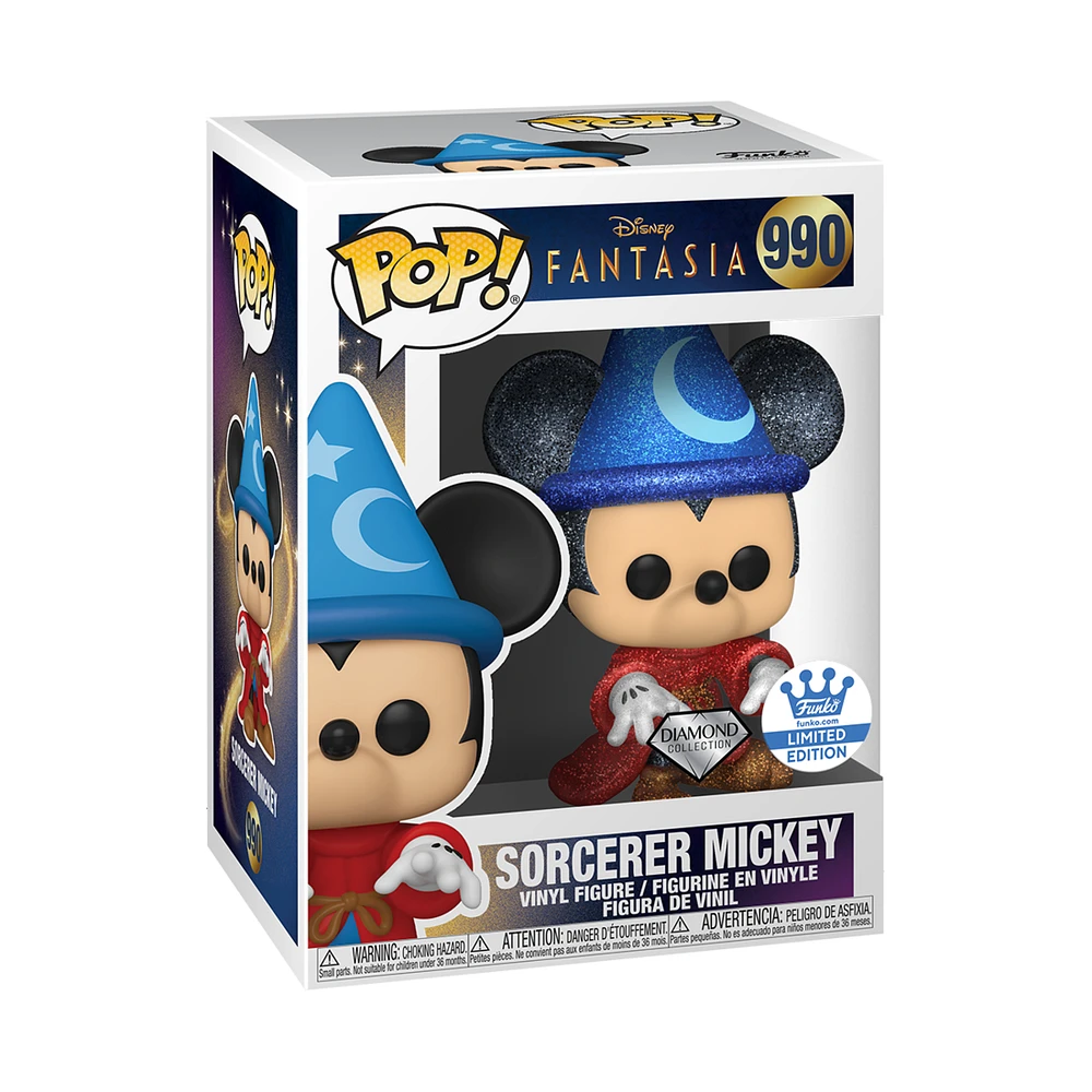 Funko Pop! Disney: Fantasia - Sorcerer Mickey (Casting Spell - Diamond) #990 [Funko Shop Exclusive]